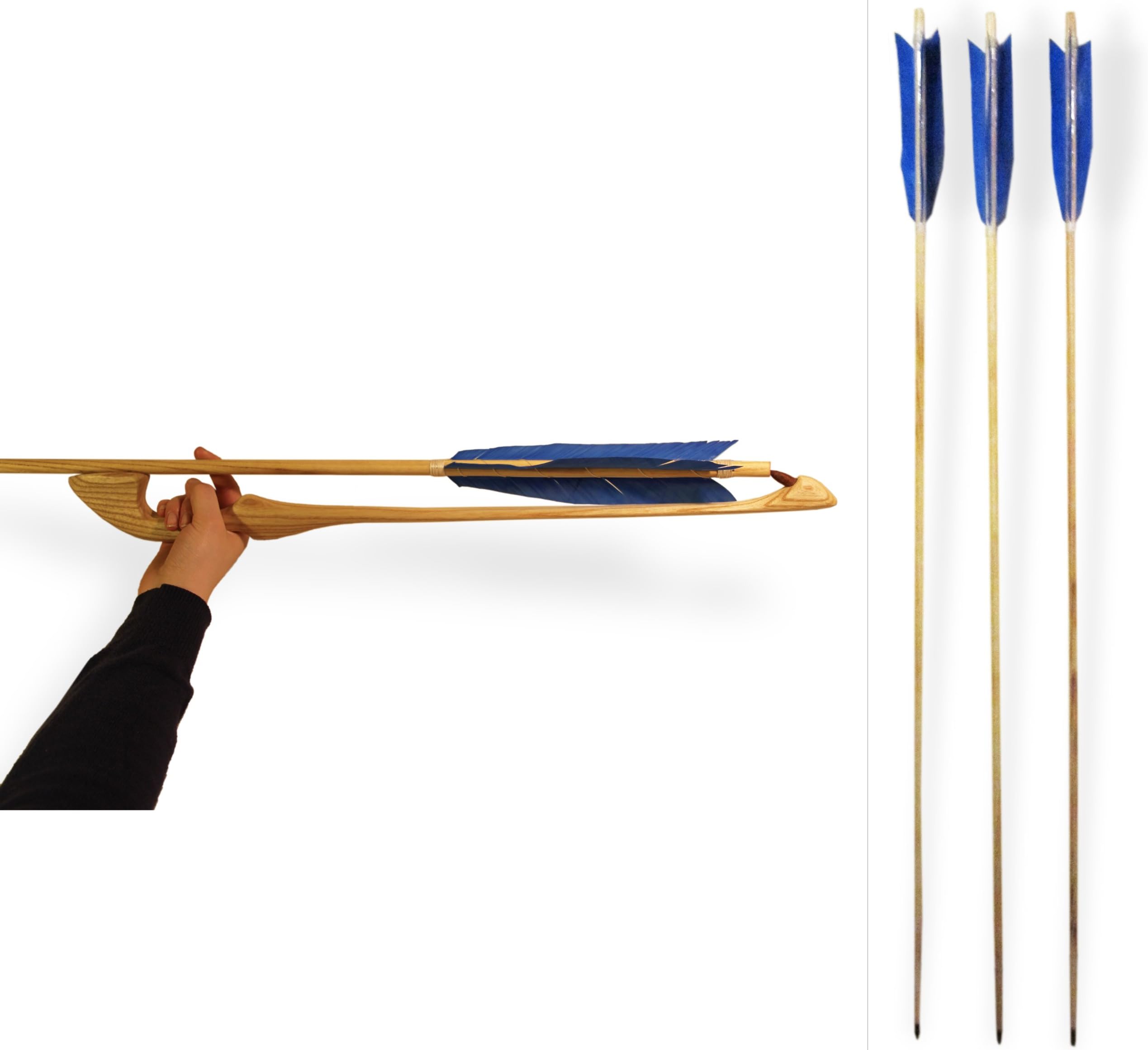 Catatonk Atlatl and Three Five Foot Fletched Darts