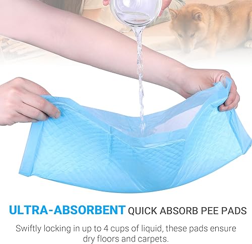 Vista 27 de CalPalmy Ultra Absorbency - Almohadillas de entrenamiento para inodoro de mascotas de 18 x 13 pulgadas, tecnología de bloqueo de humedad que