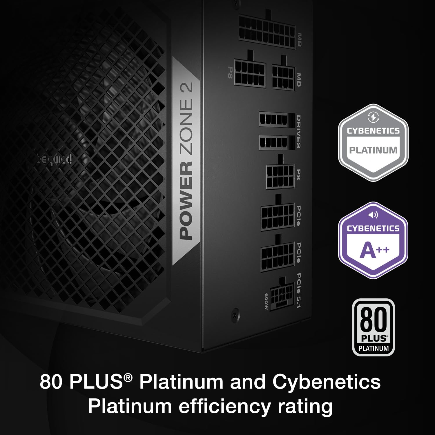 be quiet! Power Zone 2 750W ATX 3.1 PSU - 80 Plus und Cybenetics Platinum Efficiency - Dettaglio