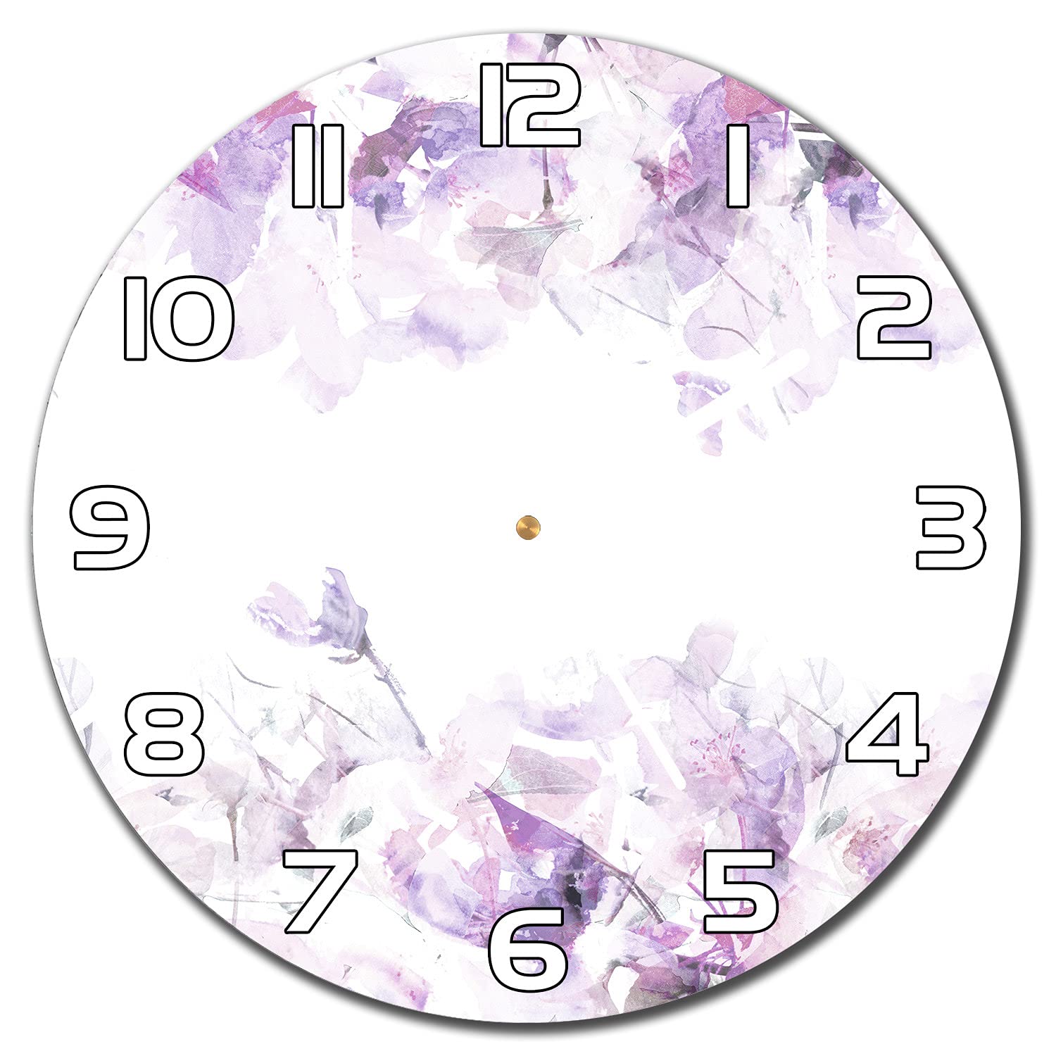 Horloge en verre moderne 30 cm - Pendule murale cuisine salon Coloray Flora Labstract