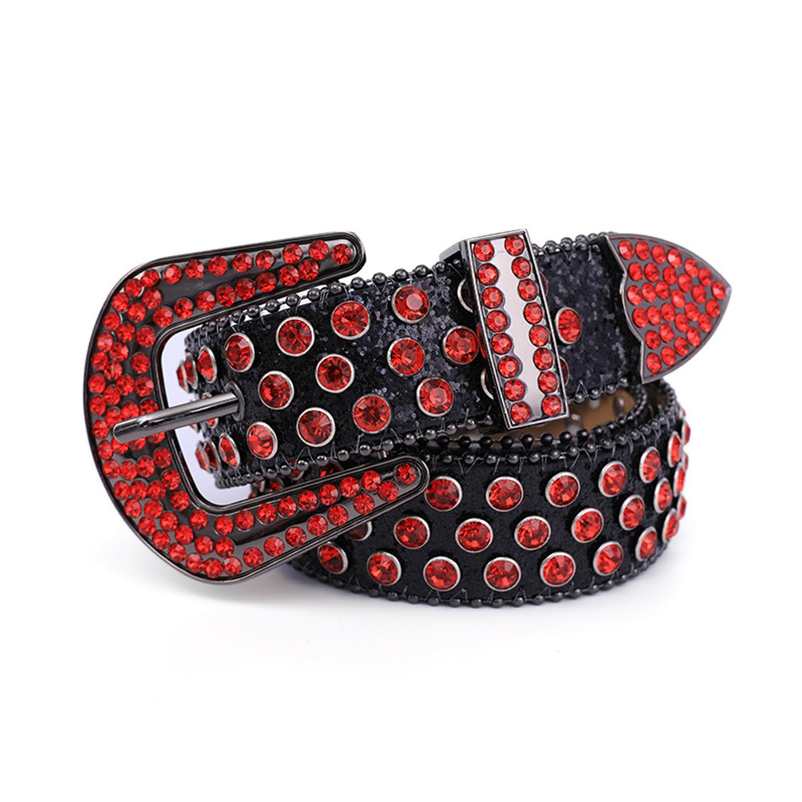 appuivbt Rhinestones Belts Women Faux Leather Waist Belt Strap Cowgirls Belt for Pants Jeans