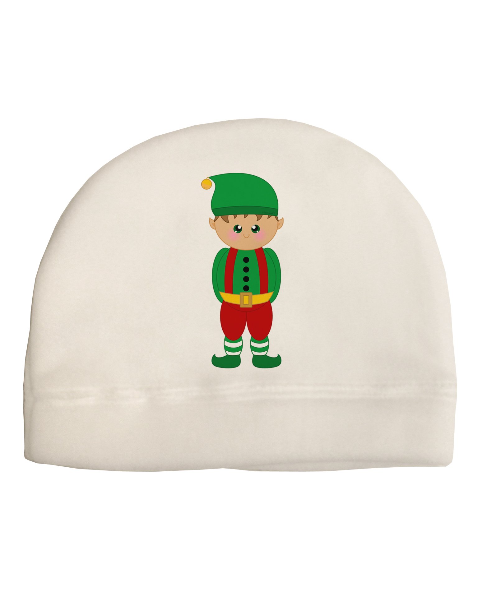 TOOLOUD Cute Christmas Elf Boy Child Fleece Beanie Cap Hat White