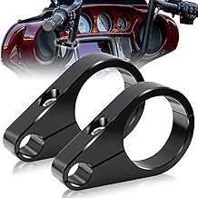 2 件装 1。25 英寸电缆夹 钢坯车把框架安装座,用于离合器电缆和制动线 &ndash; 用于哈雷、本田、雅马哈以及其他摩托车和自行车,黑色