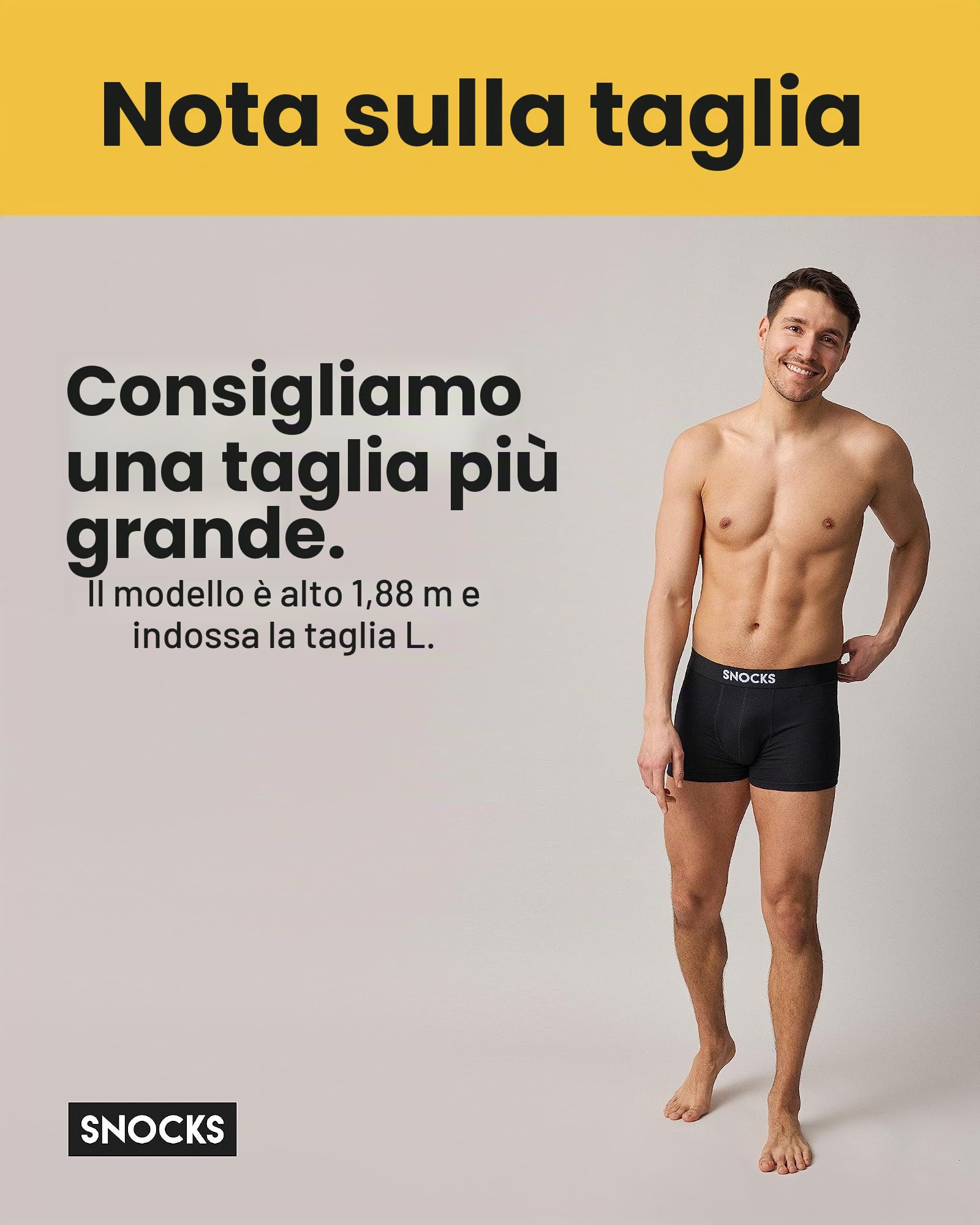 Snocks Pacco 6 Boxer Uomo Cotone Bio Elasticizzato - Mutande Uomo Senza Etichette Irritanti - Boxer Pack - Nero - 5XL