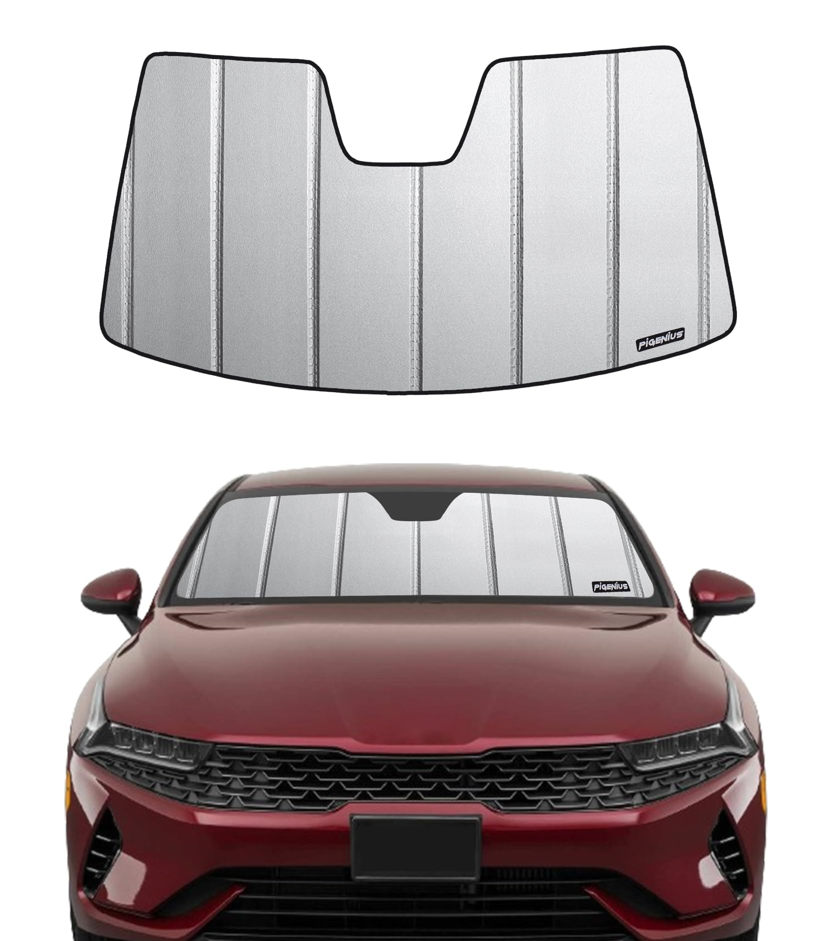 Pigenius Windshield Shade for 2021 2022 2023 2024 Kia K5 Front Window Sunshade - Safeguard
