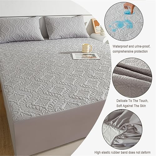 Miniatura 2 de Cubre Colchon  Protector De Colchón Acolchado Impermeable  Funda De Colchón Microfibra  Protector De Colchón Estilo Sábana Bajera  Protector De Ropa