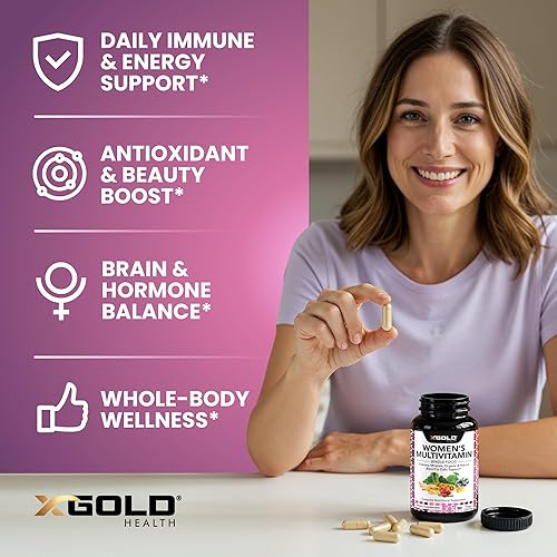 Miniatura 4 de Multivitamínico diario vegano para mujer 50 Plus con ingredientes naturales orgánicos a base de alimentos integrales, jengibre, maca, complejo