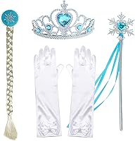 Vista 19 de Disfraz de princesa de lujo con capa larga brillante para fiesta de cumpleaños de niña