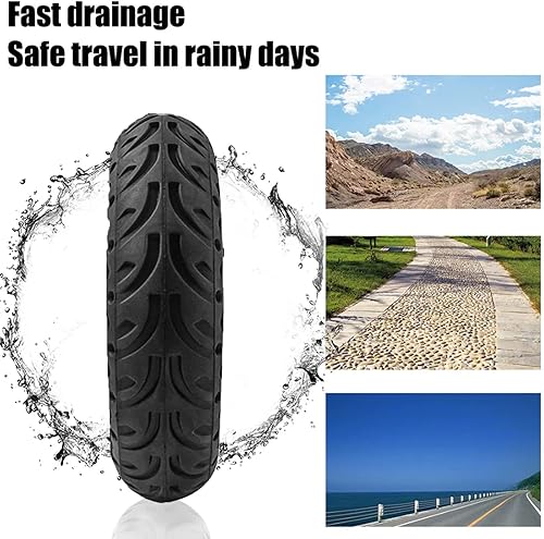 Miniatura 4 de Felixstory Neumático de scooter 6070-6.5 sin cámara 10x2.50 Reemplazo de neumático sólido para Hover 1 Alpha Hiboy MAX3 Segway Ninebot MAX G2 G30LP