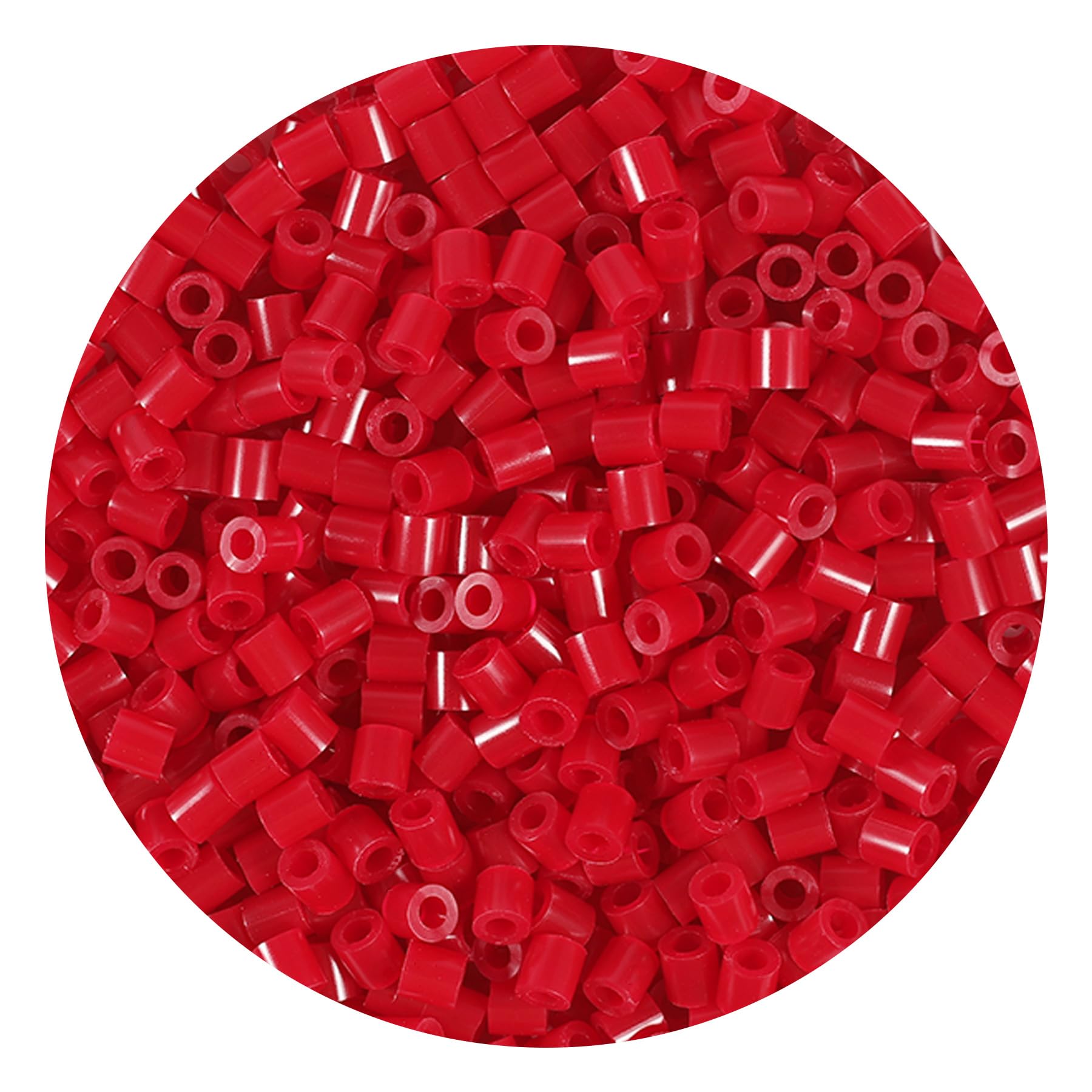 1000Pcs Loose Fuse Beads 5mm Bulk Refill Kit Fast Easy to Use Stress Relief Pixel Art Melting Beads for DIY Decor Crafts Creative Handmade Projects 3D Craft (Dark Red)