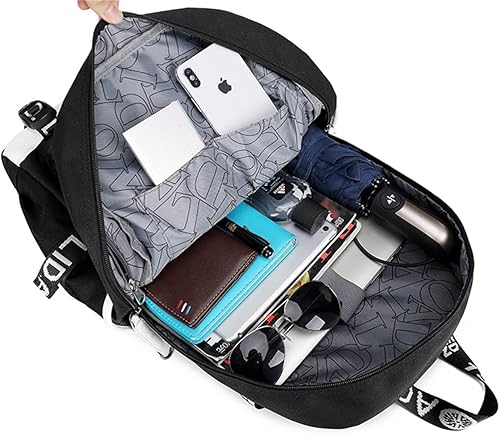 Miniatura 6 de Mochila multifunción para laptop Cristiano Ronaldo Mochila de gran capacidad con puerto de carga USBauriculares, Color2, Classic