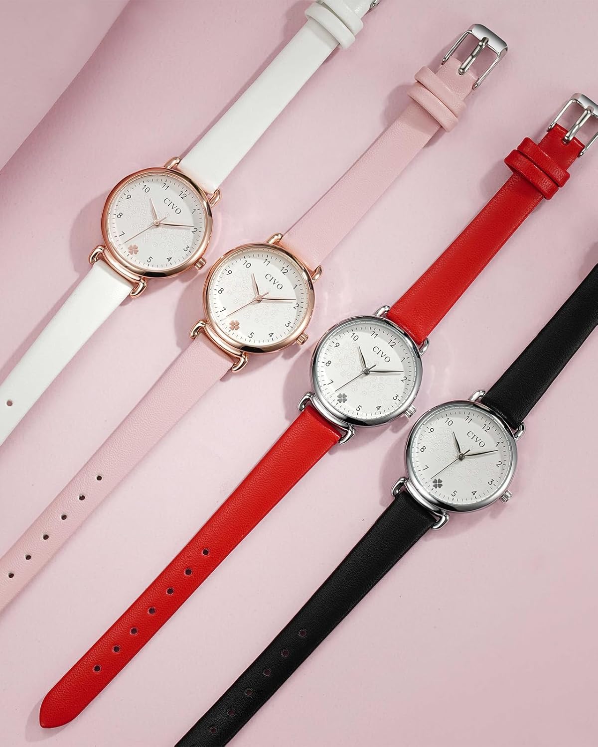 CIVO Womens Watch, Waterproof Womens Wrist Watches Analog Quartz Watch Leather Strap Simple Business Casual Elegant Dress Ladies Watches for Women - Image 8