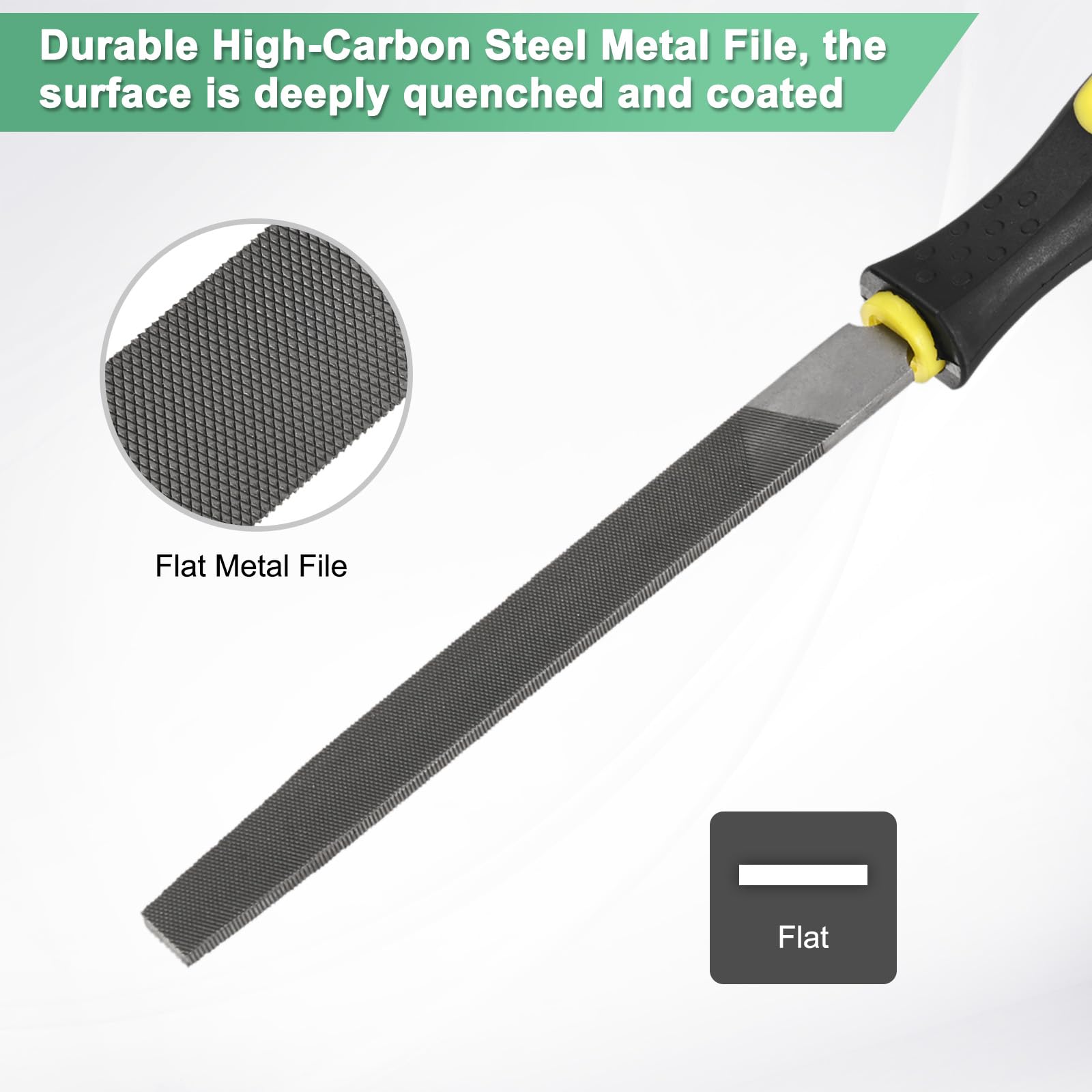 M METERXITY 2-Pack Flat Metal File 6 Inch - Image 2