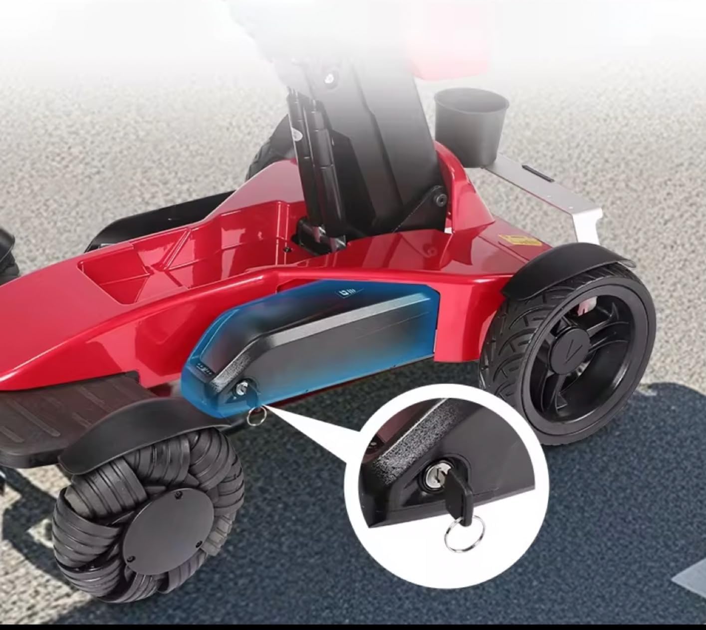 Silla de ruedas eléctrica plegable con marco de aluminio de 120 kg, carga de 6 km/h-20 A