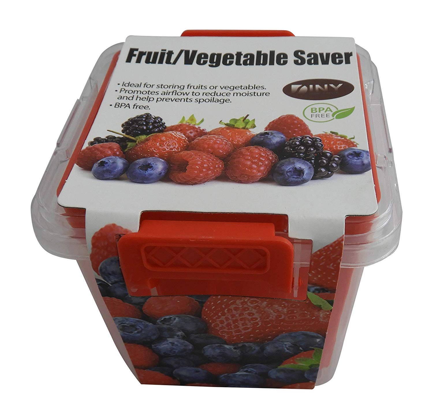 Homestyle Fruit and Vegetable Saver Storage Basket Strawberries Blueberries - Promotes Airflow and Prevents Spoilage Produce Storage Container with Lid BPA-FREE