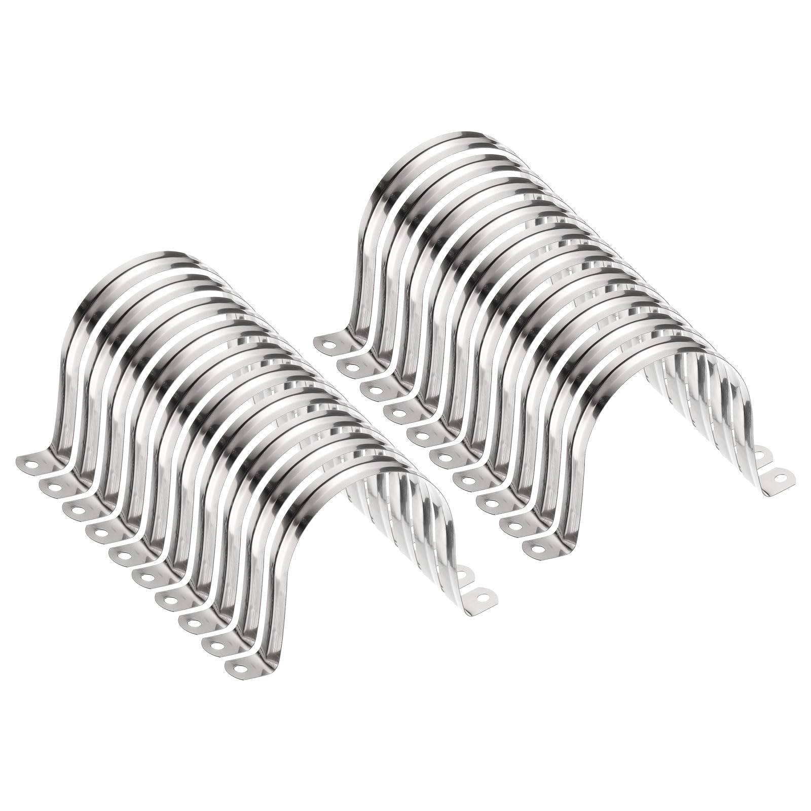 Abrazadera de tubo en U M90 soporte de acero inoxidable para conducto de 90 mm de gas