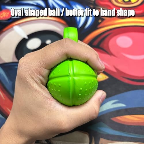 Miniatura 5 de 2 unidades de bola de dedo ejercitador de bola de agarre suave de poliuretano para ejercitador, fortalecedor y bolas de estrés para adultos, pelota