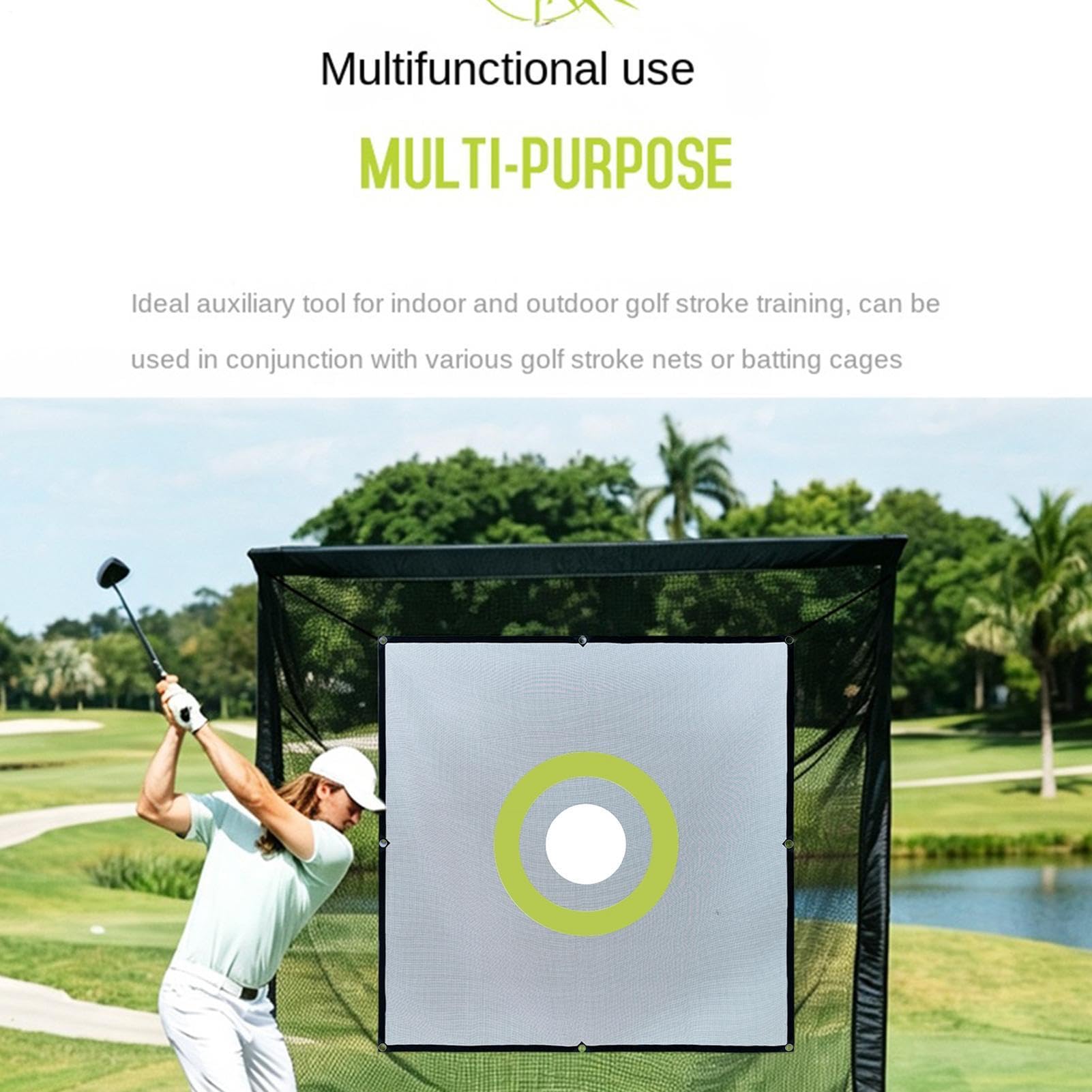 Golf-Übungsmatte – Leichter tragbarer Schwungtrainer, Putting-Trainings-Ai