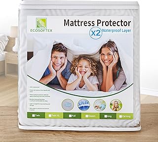Full Size Mattress Protector 100% Waterproof | Voluminous and Very Soft Fabric | Dust-Proof Mattress Cover with Viscose Derived from Bamboo | Breathable, Deep Pocket Pad