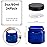 2oz Jars with Lids, Hoa Kinh 24 Pack Blue Glass Jars with Lids Empty Cosmetic Containers Round Airtight Glass Jar with Inner Liners and black Lid for Storing Lotions, Powders, and Ointments
