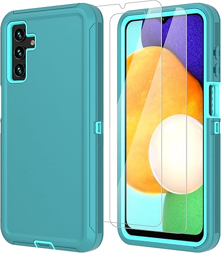 ONOLA Funda compatible con Galaxy A13 5G, funda Samsung Galaxy A13 5G con protector de pantalla HD (paquete de 2), funda duradera para Samsung A13