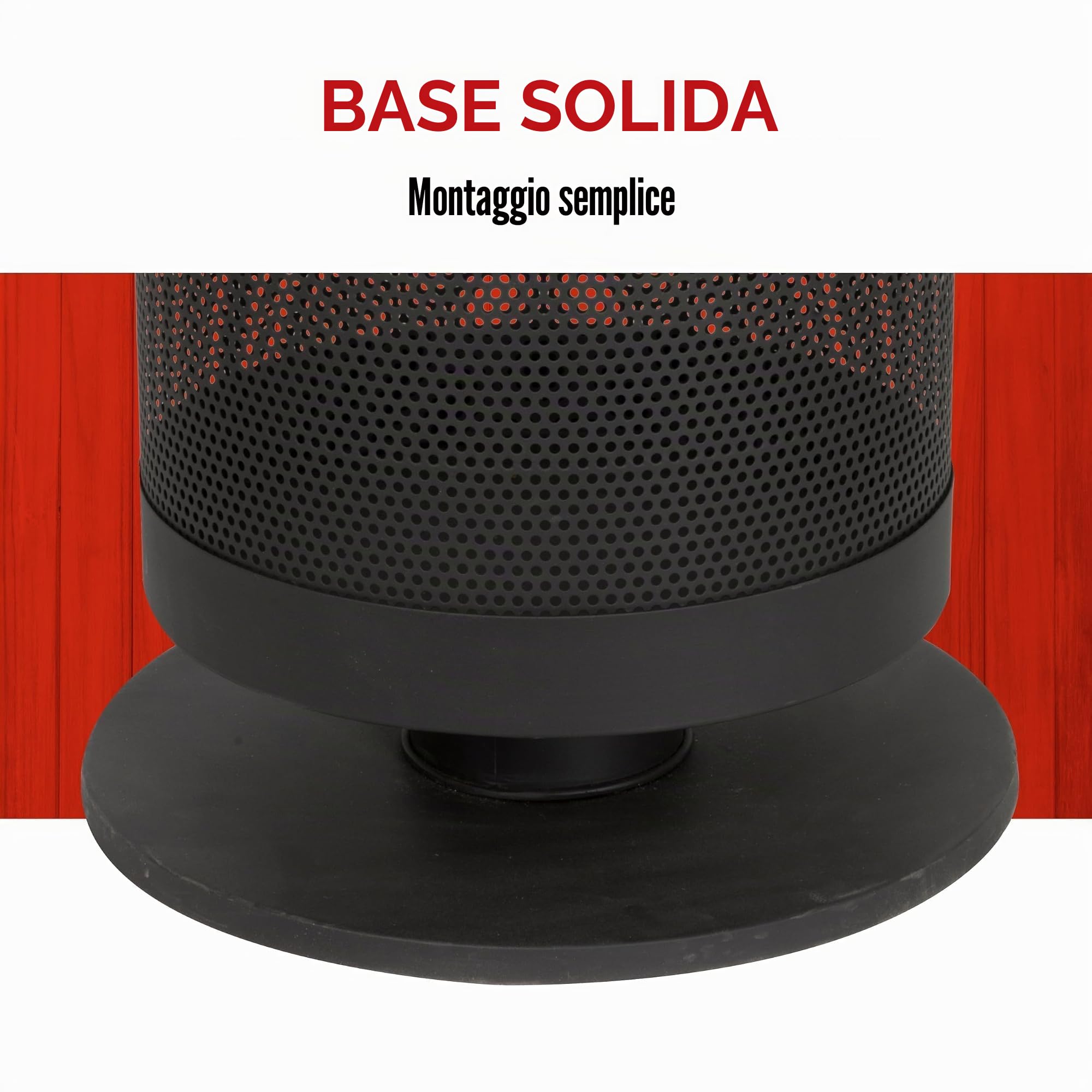 BBQ Collection Braciere esterno – con parascintille – incluso gancio – aspetto elegante e lussuoso – Ø 44,5 x 72,5 cm – acciaio – nero