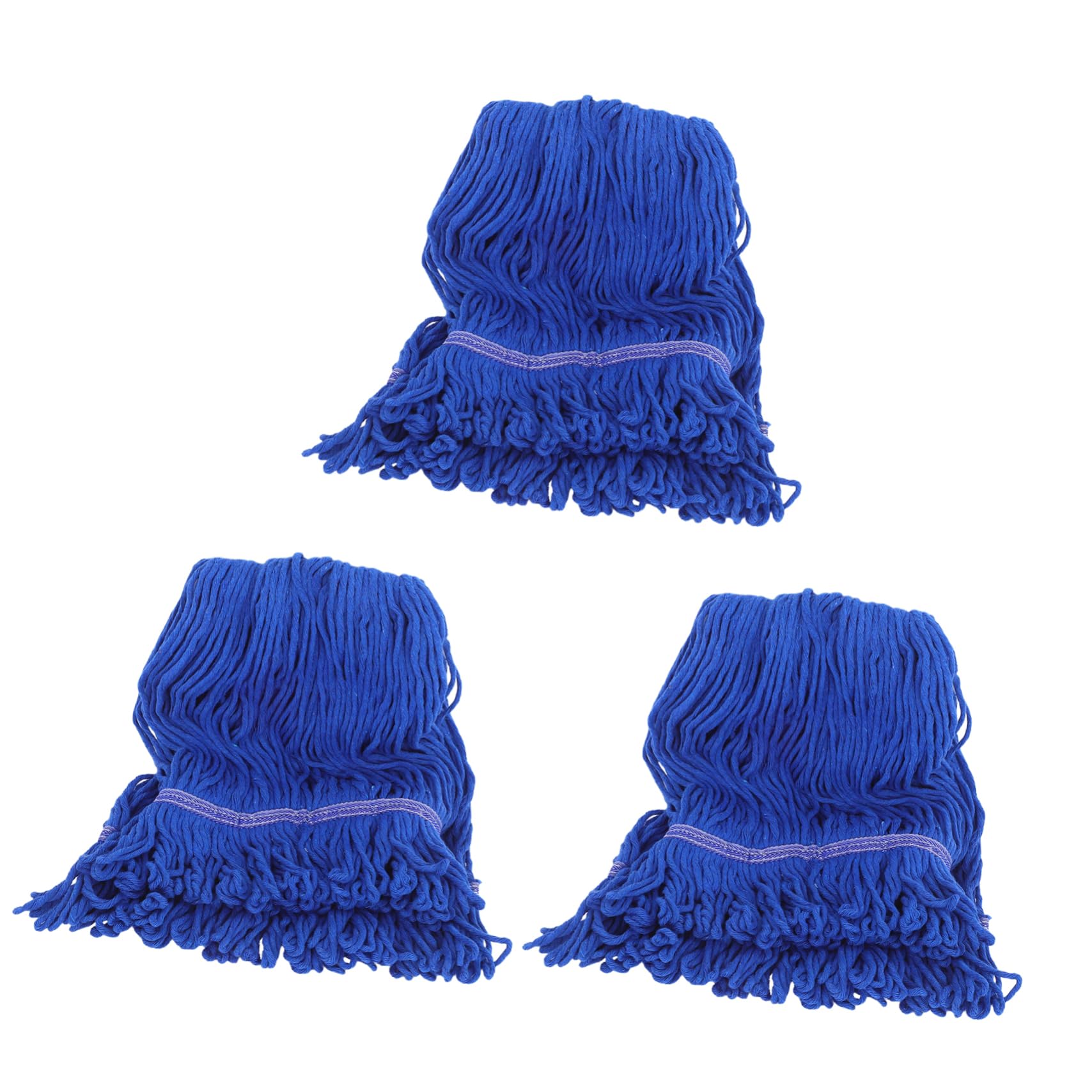 3Pcs Commercial Mop Head Replacement Heavy Duty Loop End Wet Cotton Mopping Head for Home and Industrial Cleaning Efficient Design Washable Durable Compatible