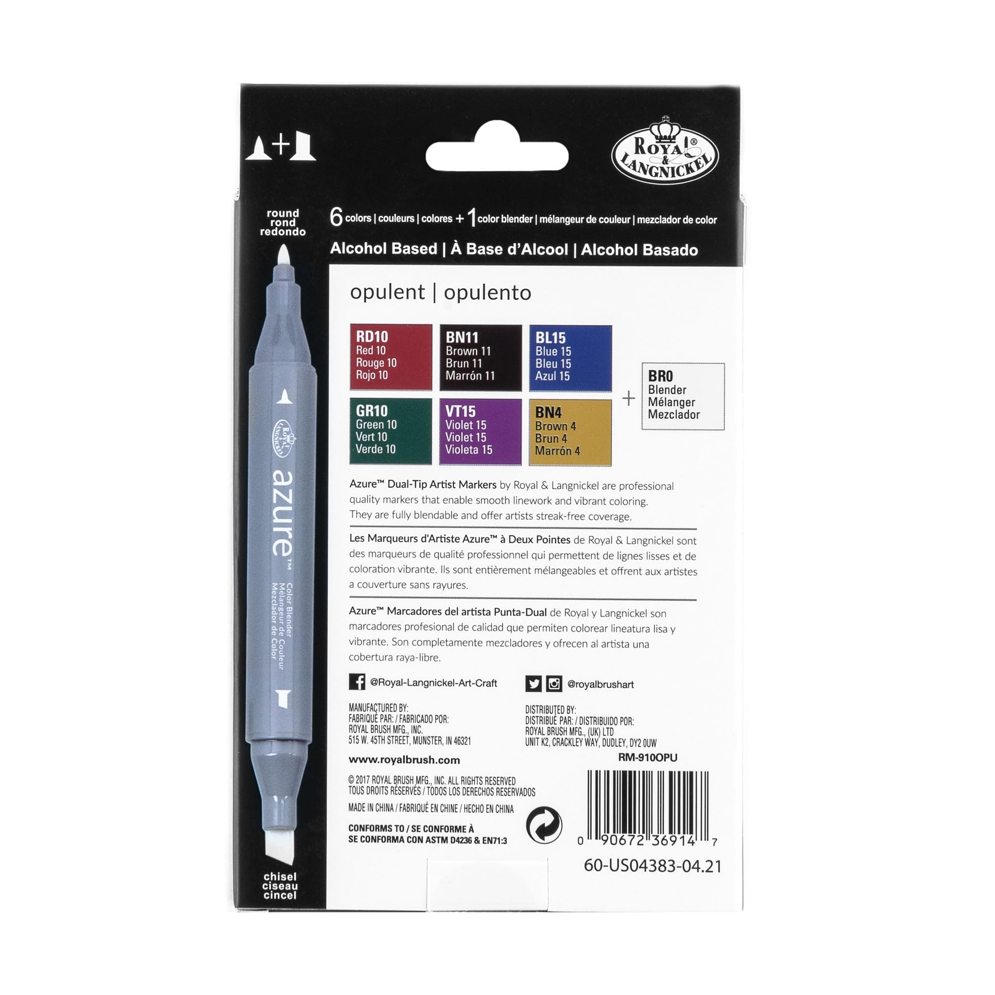 Amazon.com: Royal & Langnickel Azure, 7pc Dual-Tip, Alcohol Based Amazon.com: Royal & Langnickel Azure, 7pc Dual-Tip, Alcohol Based