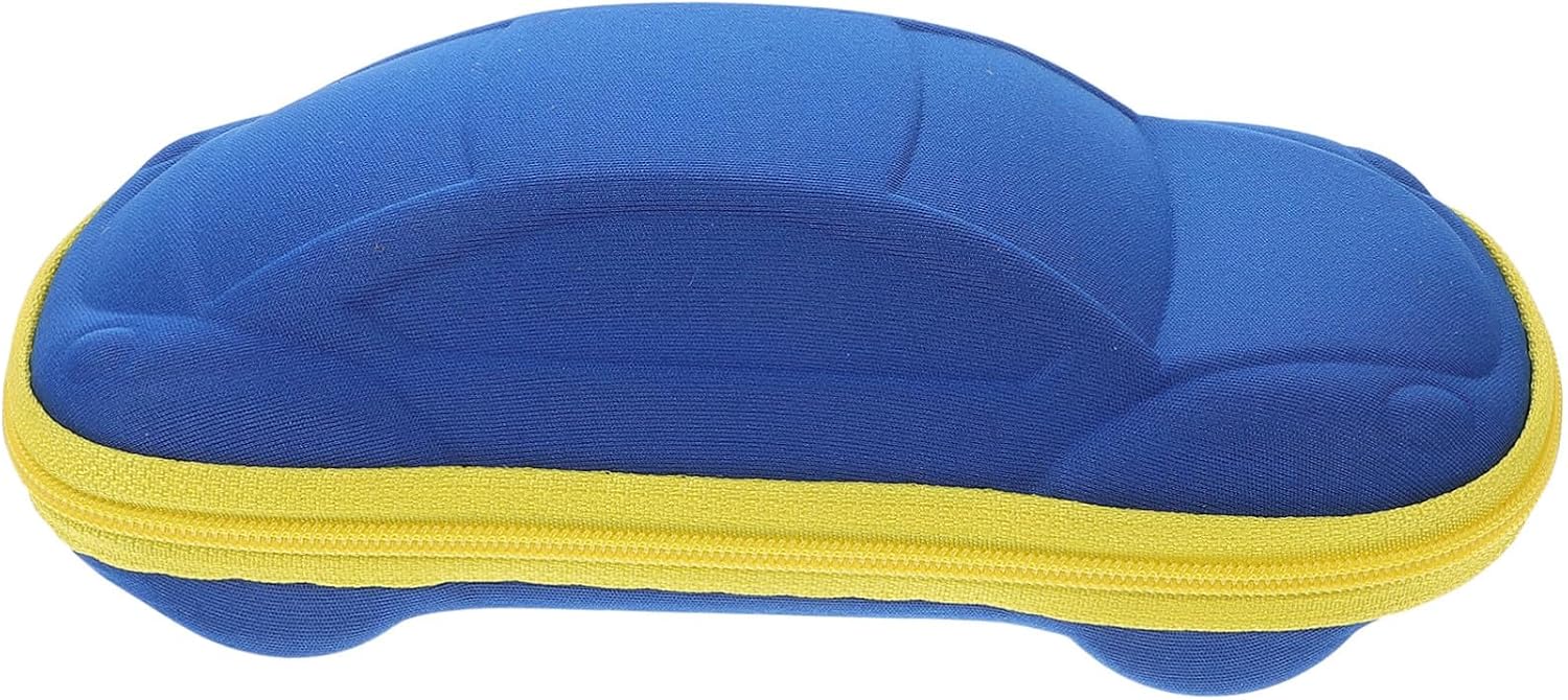 Holibanna Car Shaped Glasses Case for Kids Portable Eyeglasses Organizer with Zipper Lightweight Protective Box 6.69X3.14X2.36In
