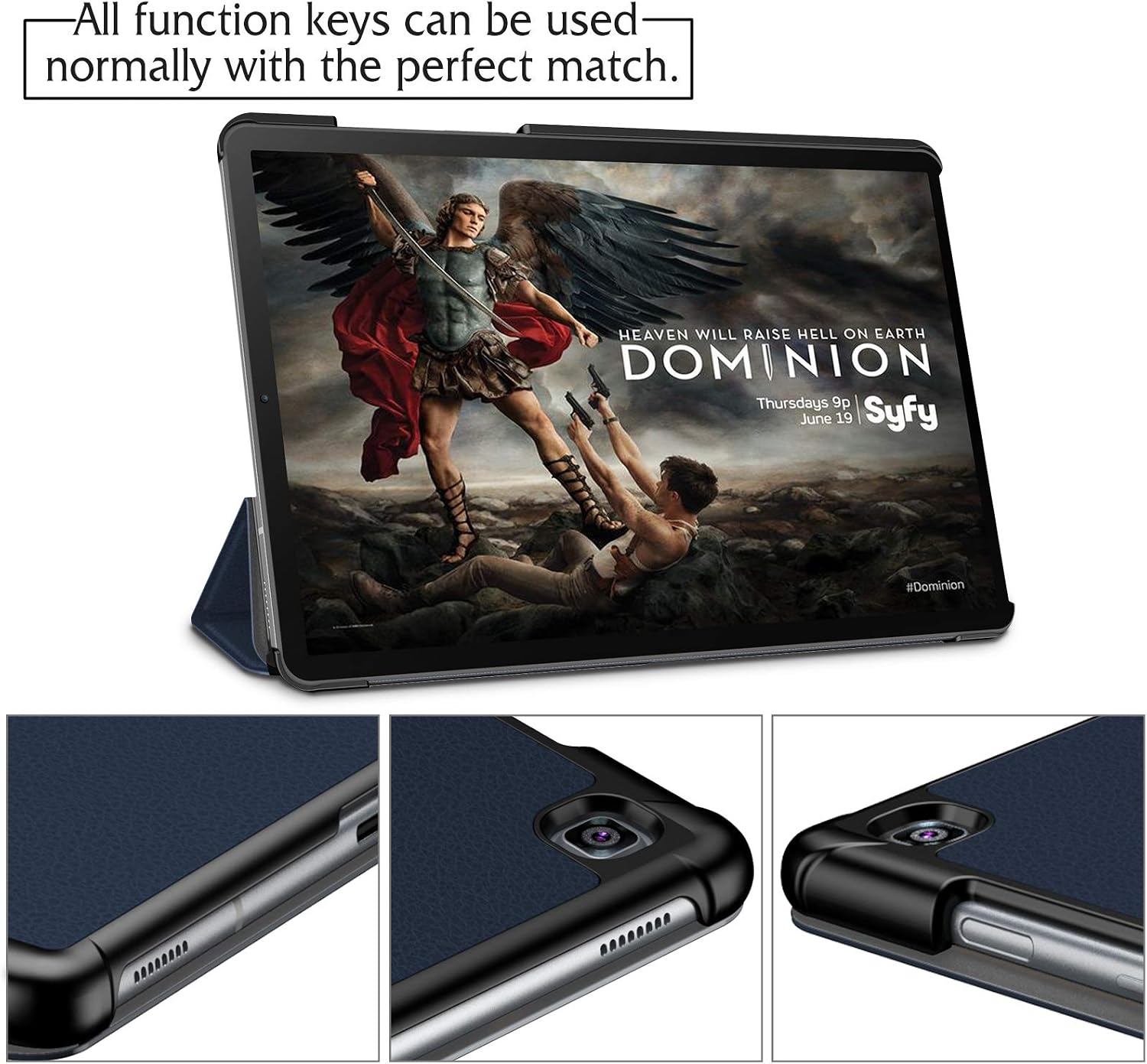 INFILAND Samsung Galaxy Tab S5e Case Compatible with Samsung Galaxy Tab S5e 10.5 inch Model SM-T720/T725 2019 Release (Auto Wake/Sleep), Navy