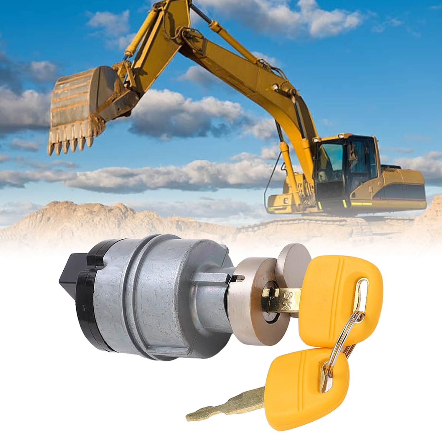 Excavator Ignition Start Switch Red Copper Starter Robust Switch for KOBELCO SK 8