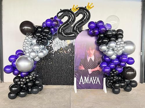 Miniatura 96 de Globo de número 5 de 40 pulgadas, globo de 5º cumpleaños, decoraciones de globos rosas de cinco años, globos de números 5, 15, 50, suministros