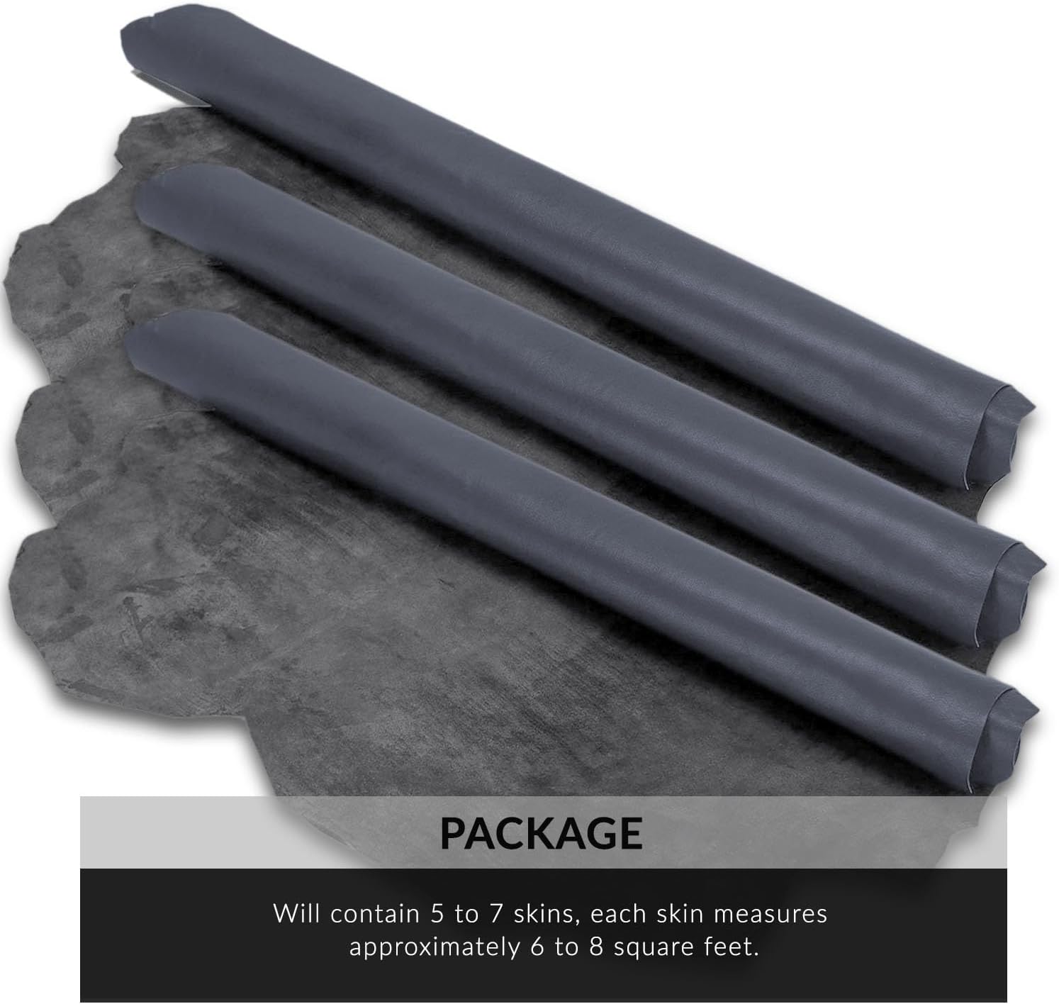 Laverapelle Natural Grain Lambskin Leather Skins (Gray, 40 Square Feet)
