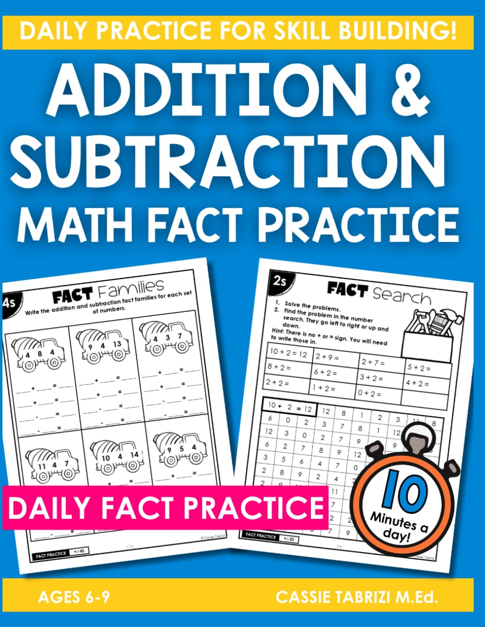 Math Facts Practice: Addition and Subtraction Math Fact Practice Up to 20, 1st Grade Math Facts, 2nd Grade Math Facts, Master Math Facts