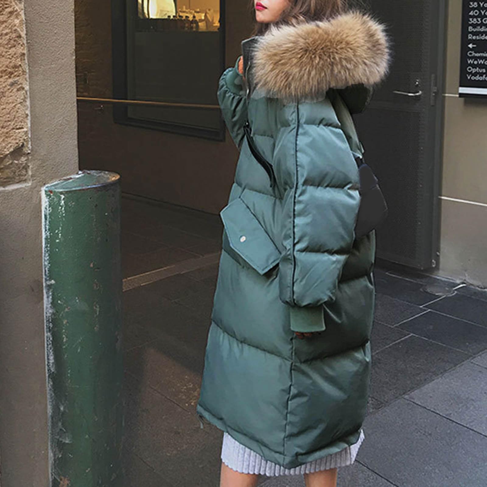 Giacca 100 Grammi Leggera Foderata Donna Piumino Lungo con Cappuccio Ripiegabile Piumini Leggeri Donna Giacca Giubbotto Cappotto Giubbino Giacche Piumini Ultraleggero Impermeabile Oversize Montagna