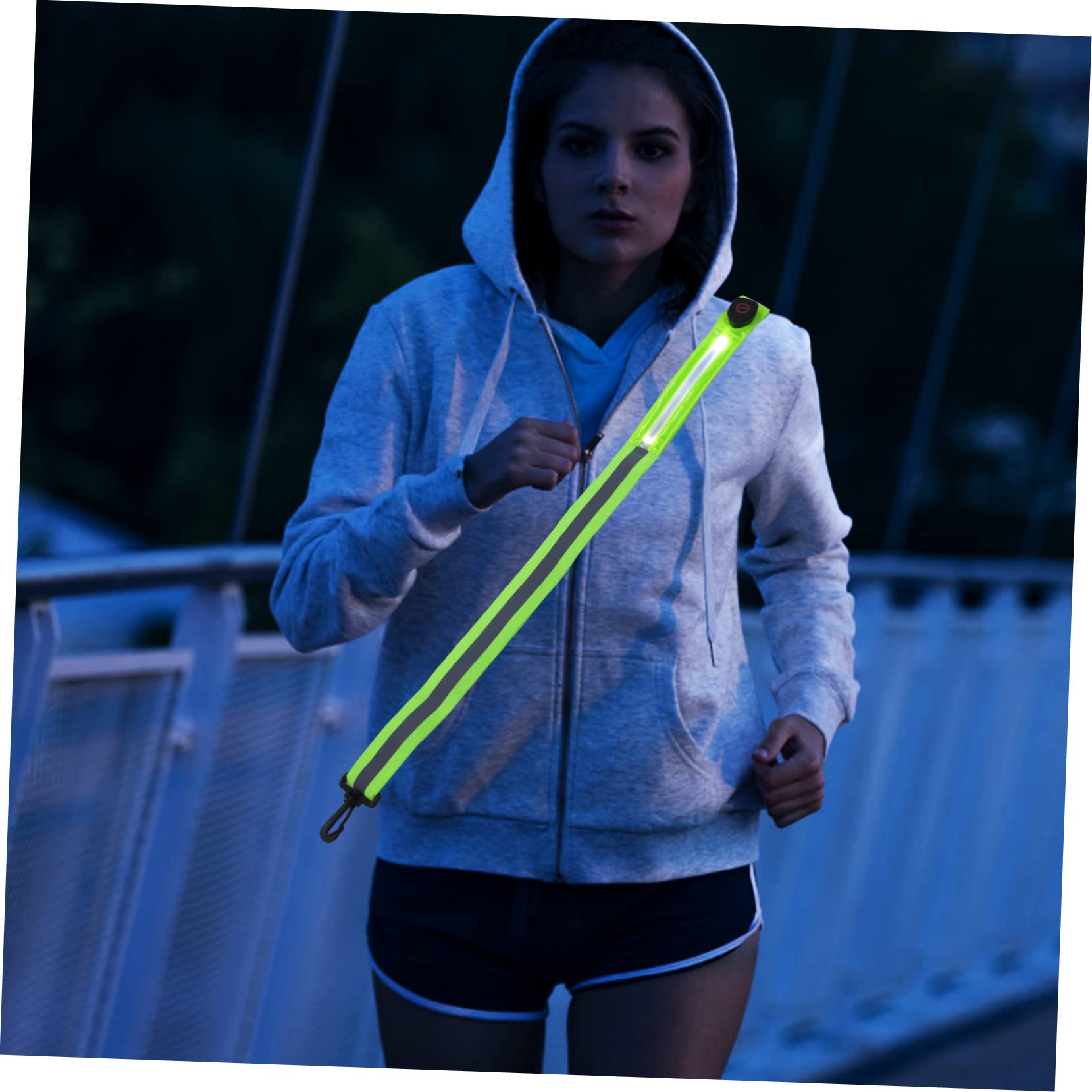 INOOMP 3pièces Bande Réfléchissante LED Ajustable avec Lumière pour Course De Nuit Sécurisé pour Cyclisme Et Randonnée Équipement De Sécurité Haute Visibilité
