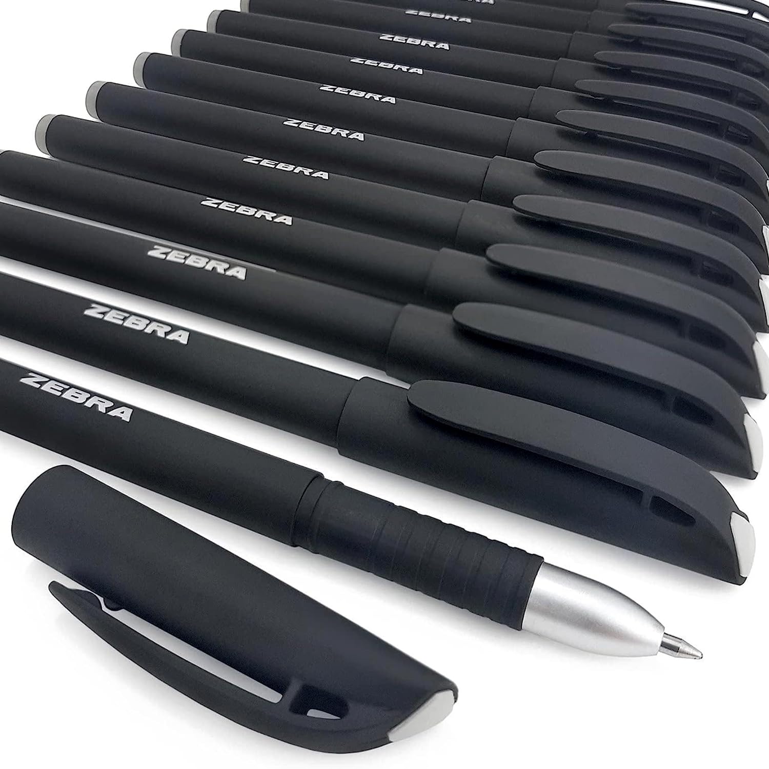 Zebra ZGE Gel Ink Stick Pen - 0.7mm Ink - Matte Barrel - Black Ink - Economy Pack of 40 Pens, 1 count (Pack of 40)