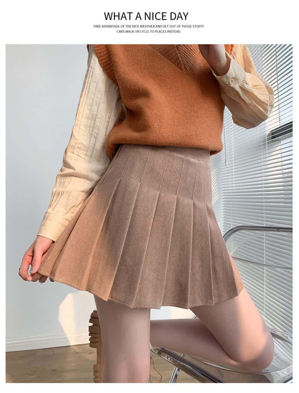 Minijupe Marron à Cordon New Look Taille 8 - Occasion En Très Bon état