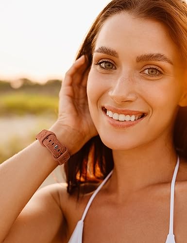 Miniatura 6 de W-RARA Correa de repuesto deportiva con grabado floral compatible con Apple Watch Band de 3840414244451.929 in para mujer, bonita correa de repuesto