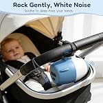 Poussette Portable Rocker aide à dormir, convient à toutes les Poussettes et Prams, Gently Rocks n'importe quelle Pousset ou Pram, Rechargeable Bouncer avec vitesse réglable Sky Blue