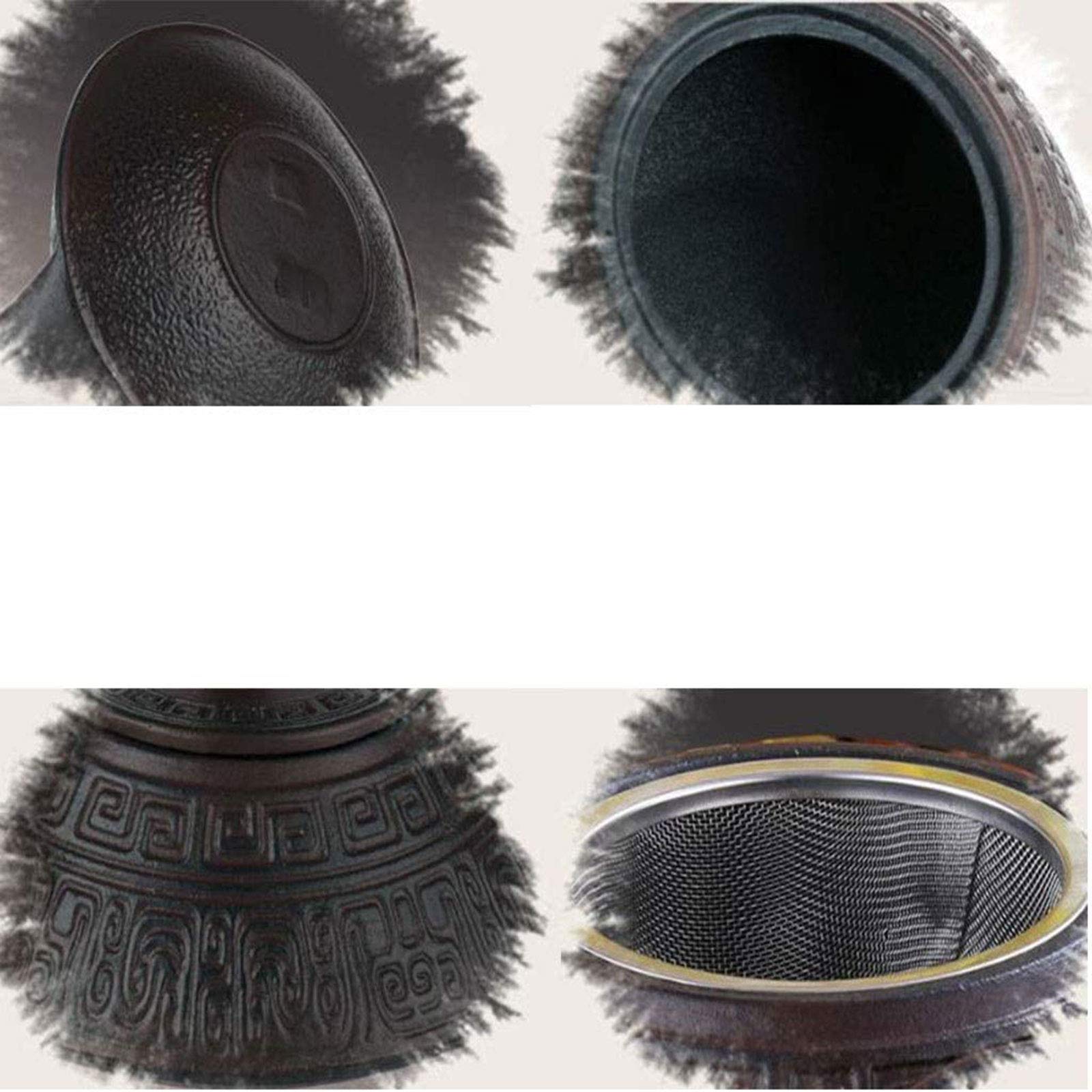 800 Ml Herbaty Herbaty Garnek, żeliwny Ogromny Napadnik Herbaciany, Rocznika Mała Herbata Z Filtrem, Dla Domu Restauracji Biura(Color:Czarny)