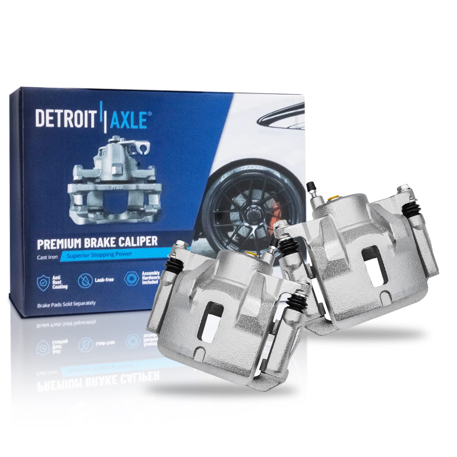 Detroit Axle - Front Brake Calipers for 2003-2008 Toyota Corolla Matrix Pontiac Vibe 2004 2005 2006 2007 Disc Brake Calipers w/Bracket Replacement [