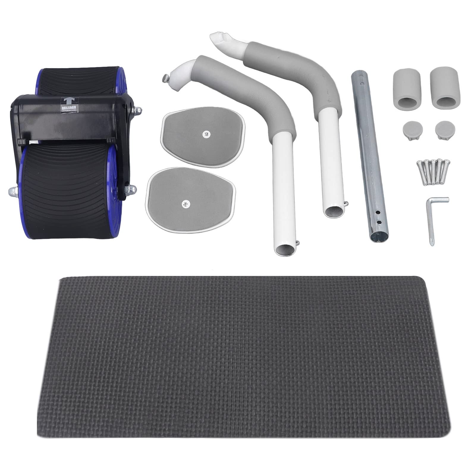 Asixxsix Rueda Abdominal De Rebote Automático, Rodillo para Abdominales con Soporte para El Codo Ruedas Dobles Rodillo para Ejercicios Abdominales para Entrenamiento De Abdominales Core