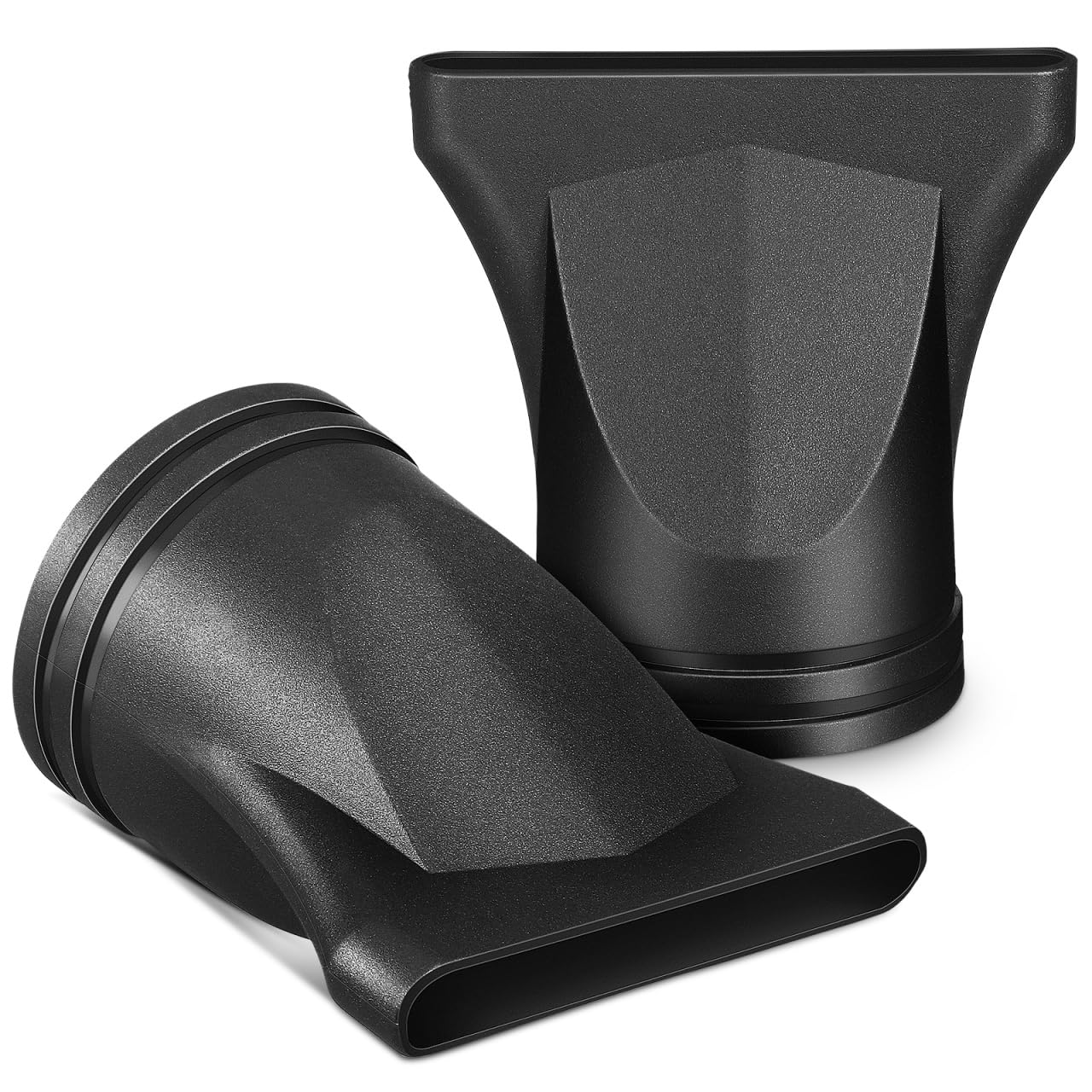 2 Stück Universal Haartrocknerdüse Föhnaufsatz Konzentrator Aufsatz 3X3X2In Schwarz Kunststoff Präzises Styling Diffusor Ersatzteil Für Salon Haarpflege