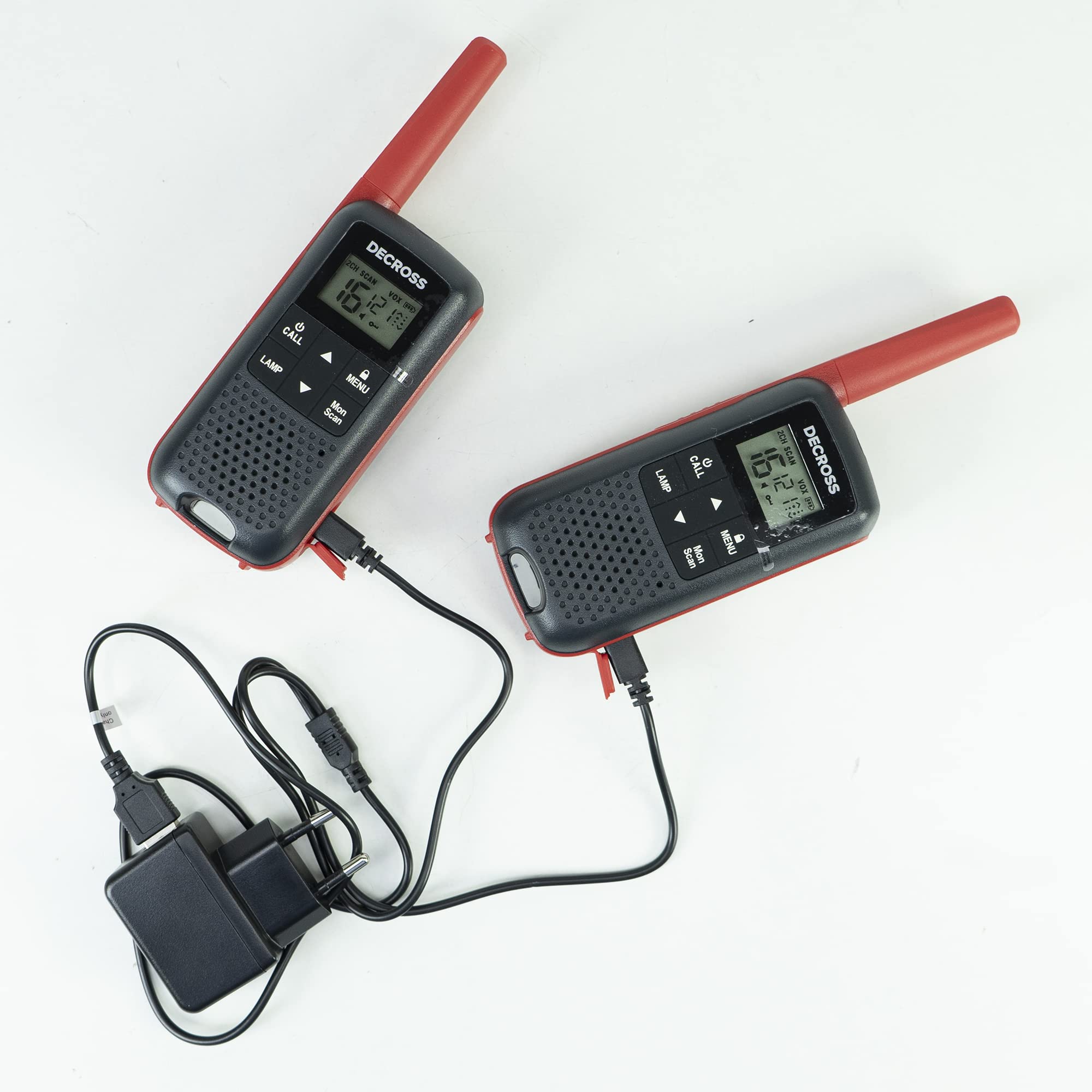 Stazione radio portatile PMR Decross DC63, 446MHz, 0.5W, 16CH, 1000mAh NiMH, IPx4, set di 2 pezzi