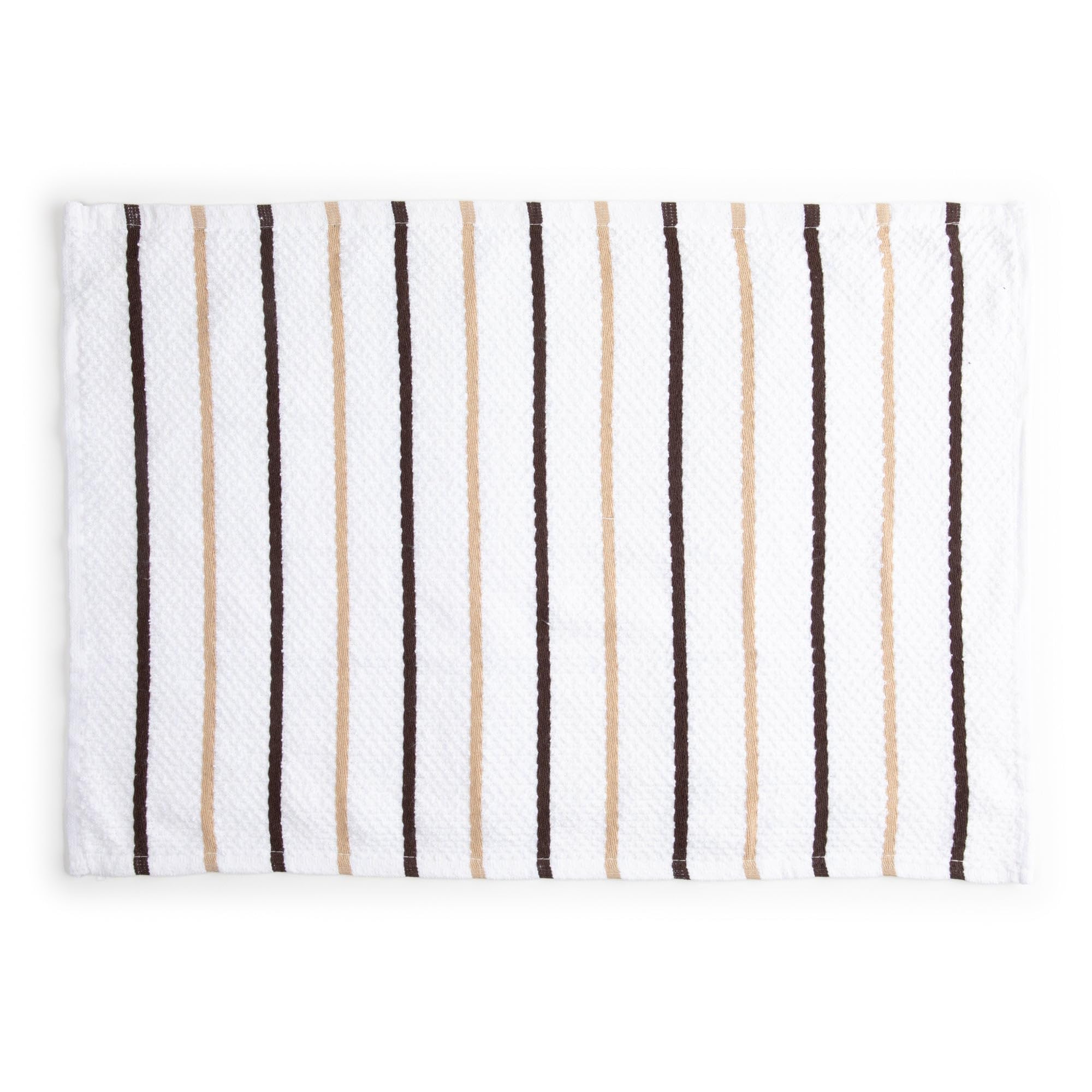 BOSKIMO Strofinacci Cucina Premium Cotone – Set 6 Panni Cucina in Microfibra e Spugna, Canovacci Assorbenti in Cotone, Panni Pulizia Beige e Marrone