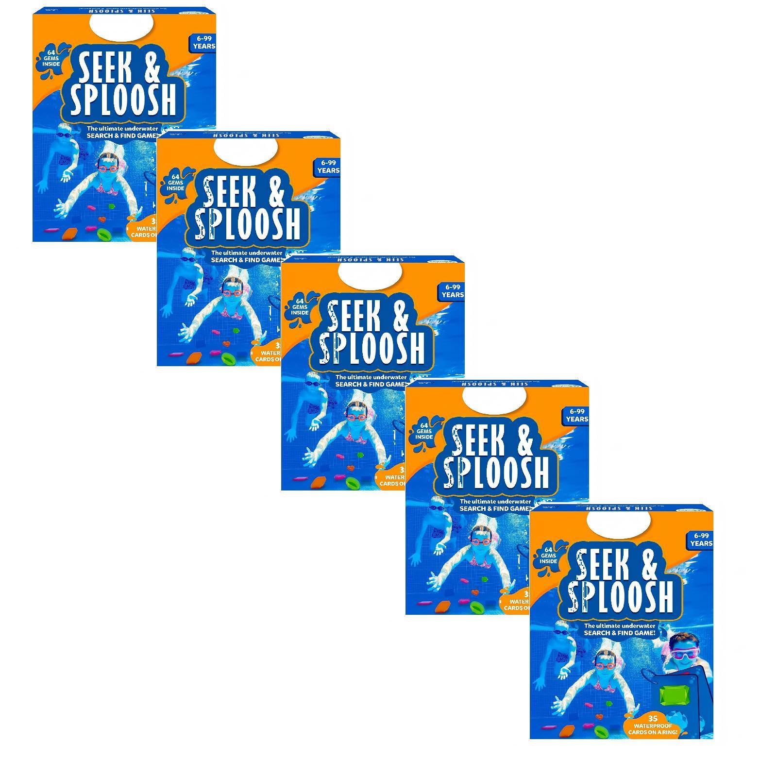 Generisch Tauchspielzeug Kinder Pool, 64 Edelsteine Dive Gem Set mit 35 Karten und Netzbeutel, Unterwasser Spielzeug Schwimmbad Spielzeug Sommer (5PC)