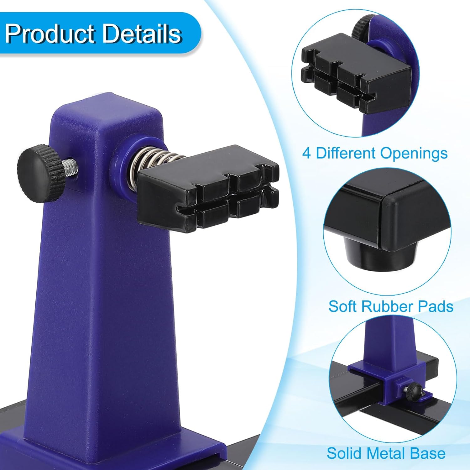 PATIKIL Adjustable PCB Holder Circuit Board Holder 360° Degree Rotation Tool for Circuit Board Soldering Desoldering Repair, 6.7x16", Blue