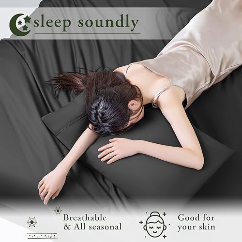 Miniatura 4 de LBRO2M Juego de sábanas de 1000 hilos tamaño California King de 1000 hilos, 4 piezas, bolsillo profundo de 16 pulgadas, ropa de cama súper suave y