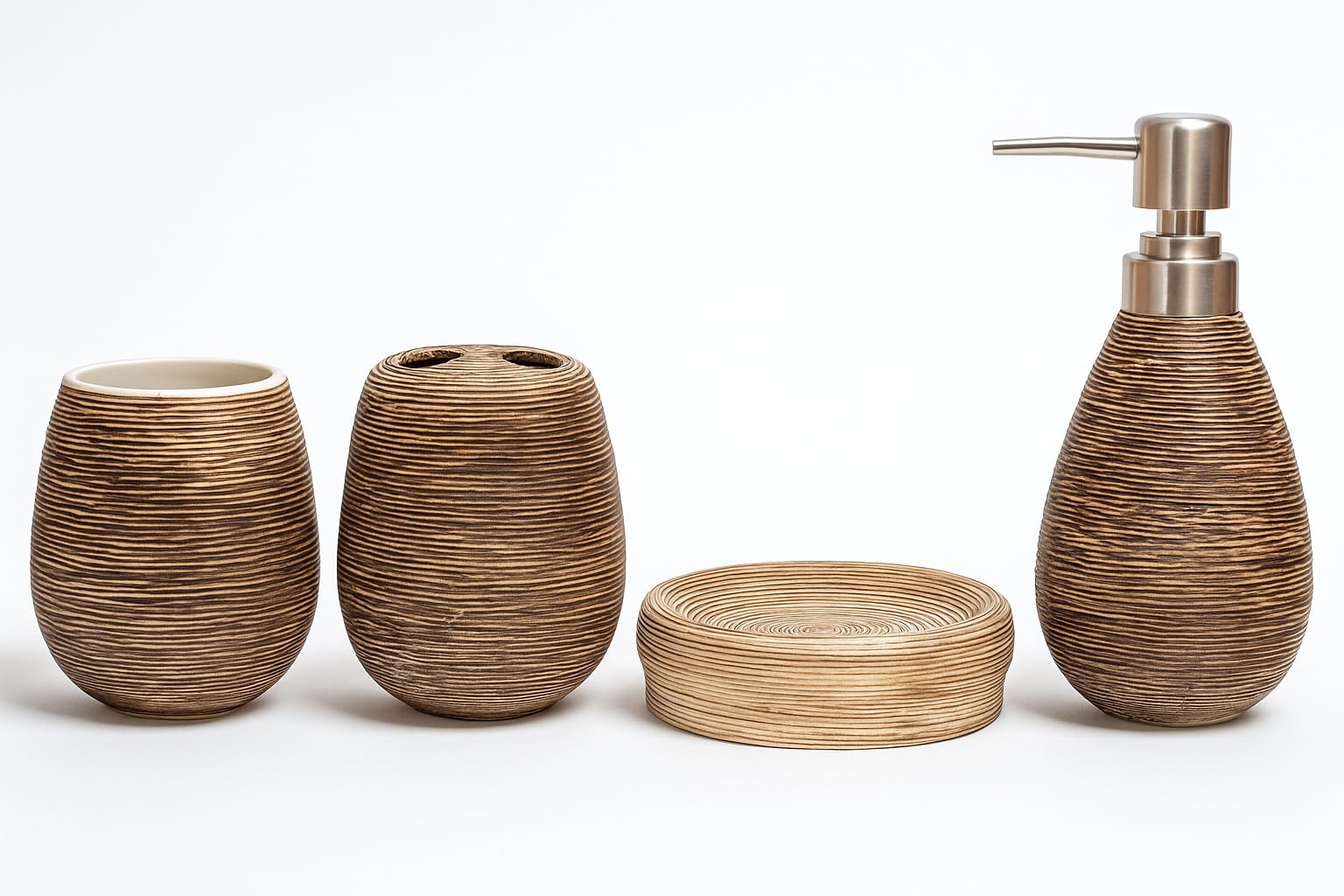 Percilun Accesorios de Baño, Set de Dispensador de Jabon, Jabonera, Dosificador. Complementos de Decoracion